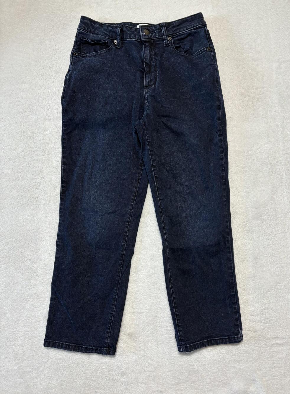 Sonoma Goods For Life Jeans Womens 8P Blue High Rise Straight Dark Wash Stretch